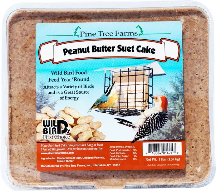 Pine Tree Peanut Butter Suet Seed Cake 3 Lb 1 Pine Tree Peanut Butter Suet Seed Cake 3 Lb