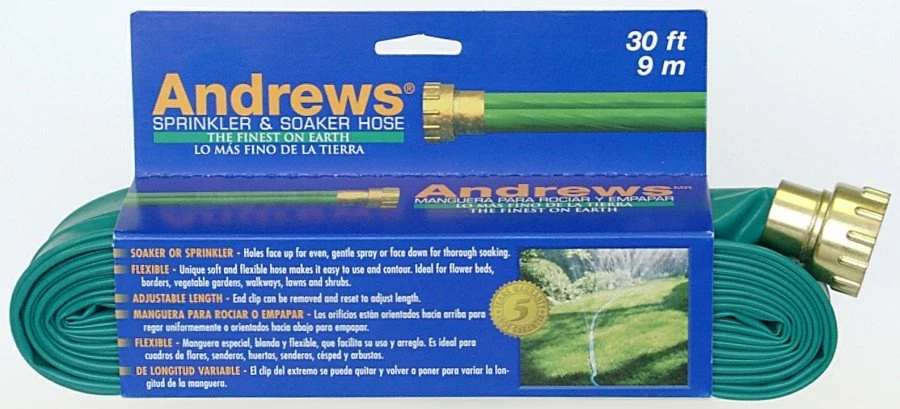 Andrews Two Tube Sprinkler Hose Green, 30 Ft 1 Andrews Two Tube Sprinkler Hose Green, 30 Ft
