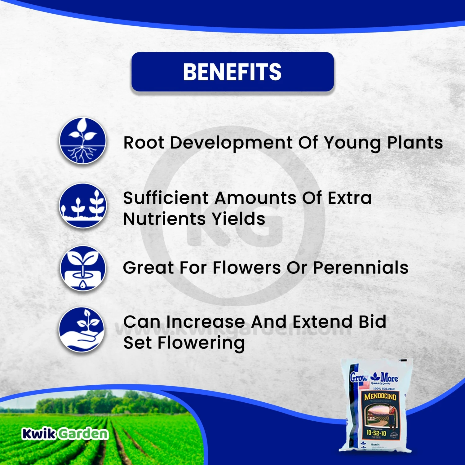 Grow More High Bloom Soluble Fertilizer Concentrate 10-52-10 25Lb 4 Grow More High Bloom Soluble Fertilizer Concentrate 10-52-10 25Lb - Image 4