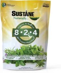 Sustane 8-2-4 Lawn& Plant Food OMRI 5Lb