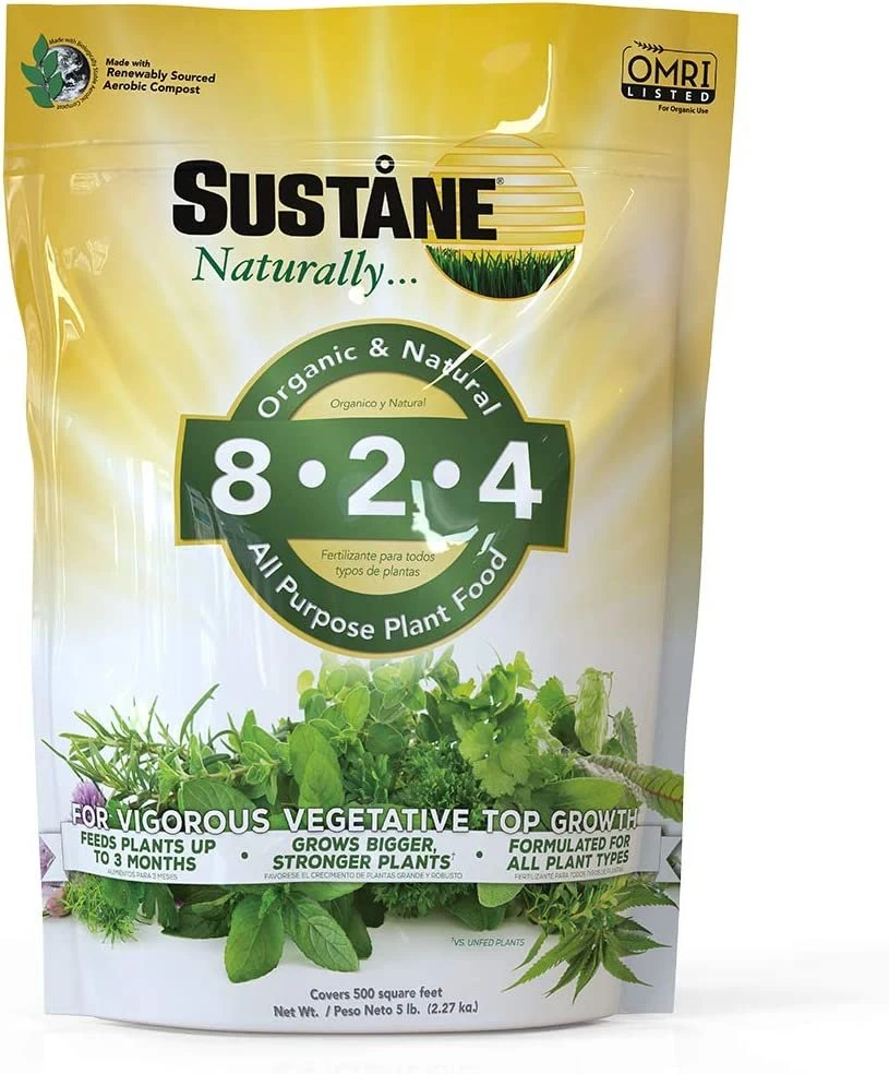 Sustane 8-2-4 Lawn& Plant Food OMRI 5Lb 1 Sustane 8-2-4 Lawn& Plant Food OMRI 5Lb