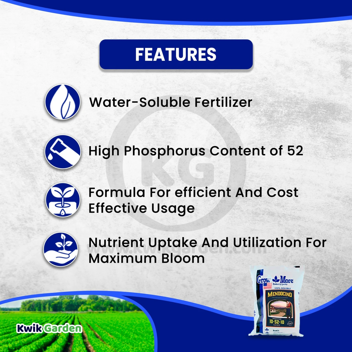 Grow More High Bloom Soluble Fertilizer Concentrate 10-52-10 25Lb 3 Grow More High Bloom Soluble Fertilizer Concentrate 10-52-10 25Lb - Image 3