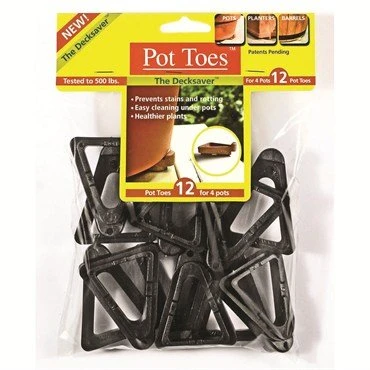 Bosmere Pot Toes - 12pk - Bag - Black - Supports 4 Pots 1 Bosmere Pot Toes - 12pk - Bag - Black - Supports 4 Pots
