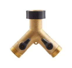 Gilmour Pro High Flow Brass Dual Outlet Shut-Off Valve