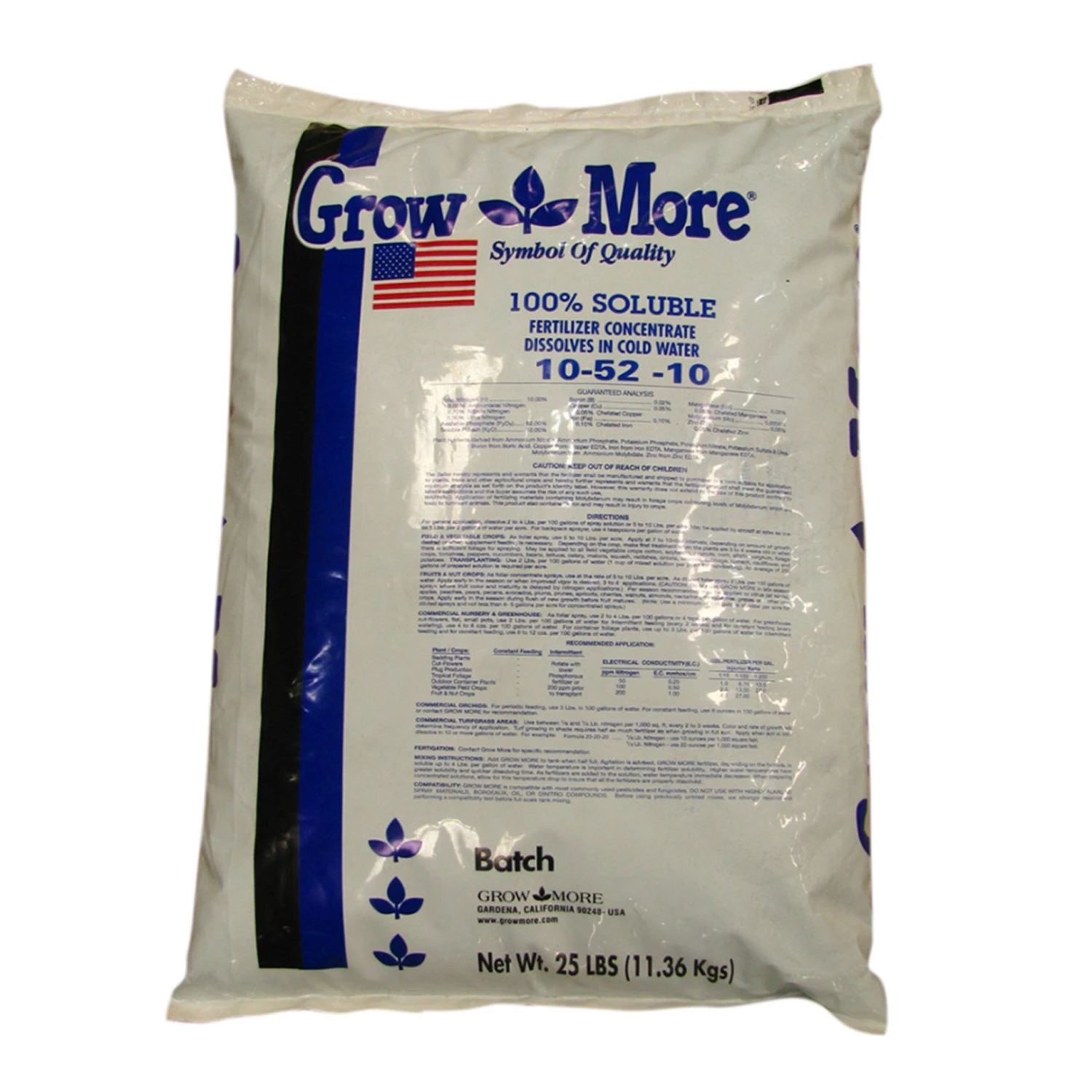 Grow More High Bloom Soluble Fertilizer Concentrate 10-52-10 25Lb 2 Grow More High Bloom Soluble Fertilizer Concentrate 10-52-10 25Lb - Image 2