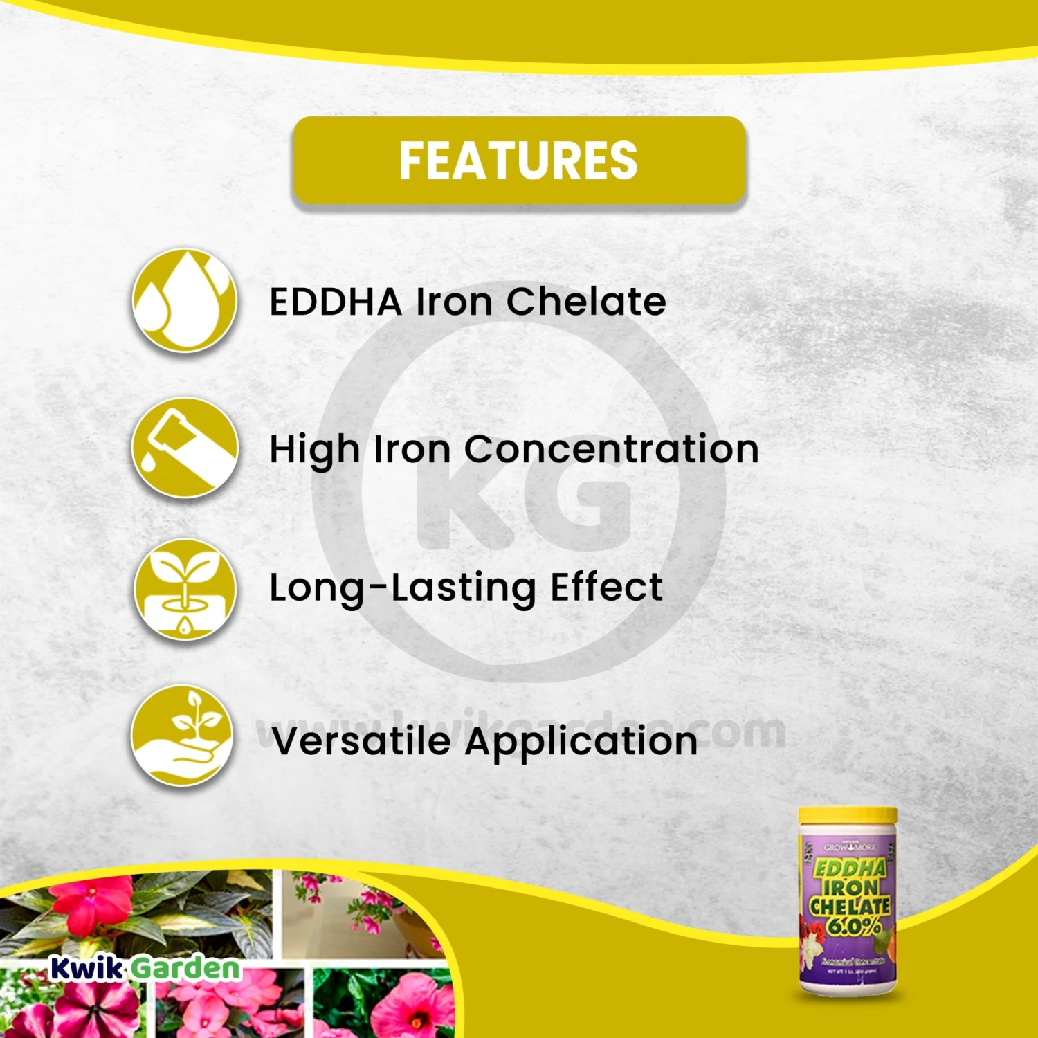 Grow More EDDHA Iron Chelate 6.0% 1lb 3 Grow More EDDHA Iron Chelate 6.0% 1lb - Image 3