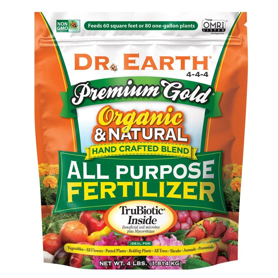 Dr. Earth Premium Gold All Purpose Fertilizer 4 Lb 1 Dr. Earth Premium Gold All Purpose Fertilizer 4 Lb