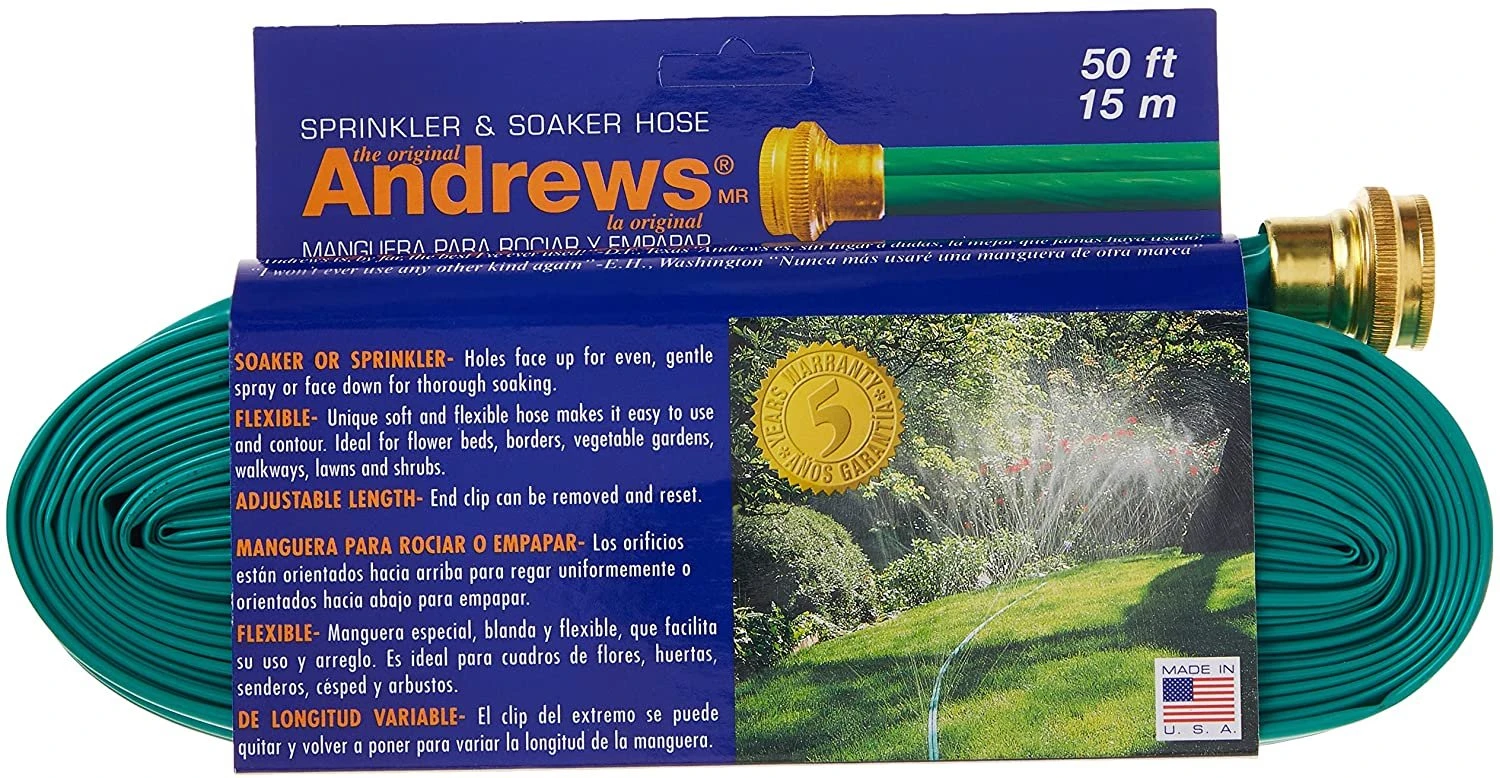 Andrews Two Tube Sprinkler Hose Green, 50 Ft 1 Andrews Two Tube Sprinkler Hose Green, 50 Ft