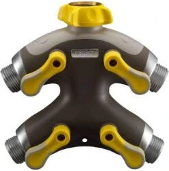 Nelson High Flow Plastic Quad Shut-Off Valve With Swivel Connect