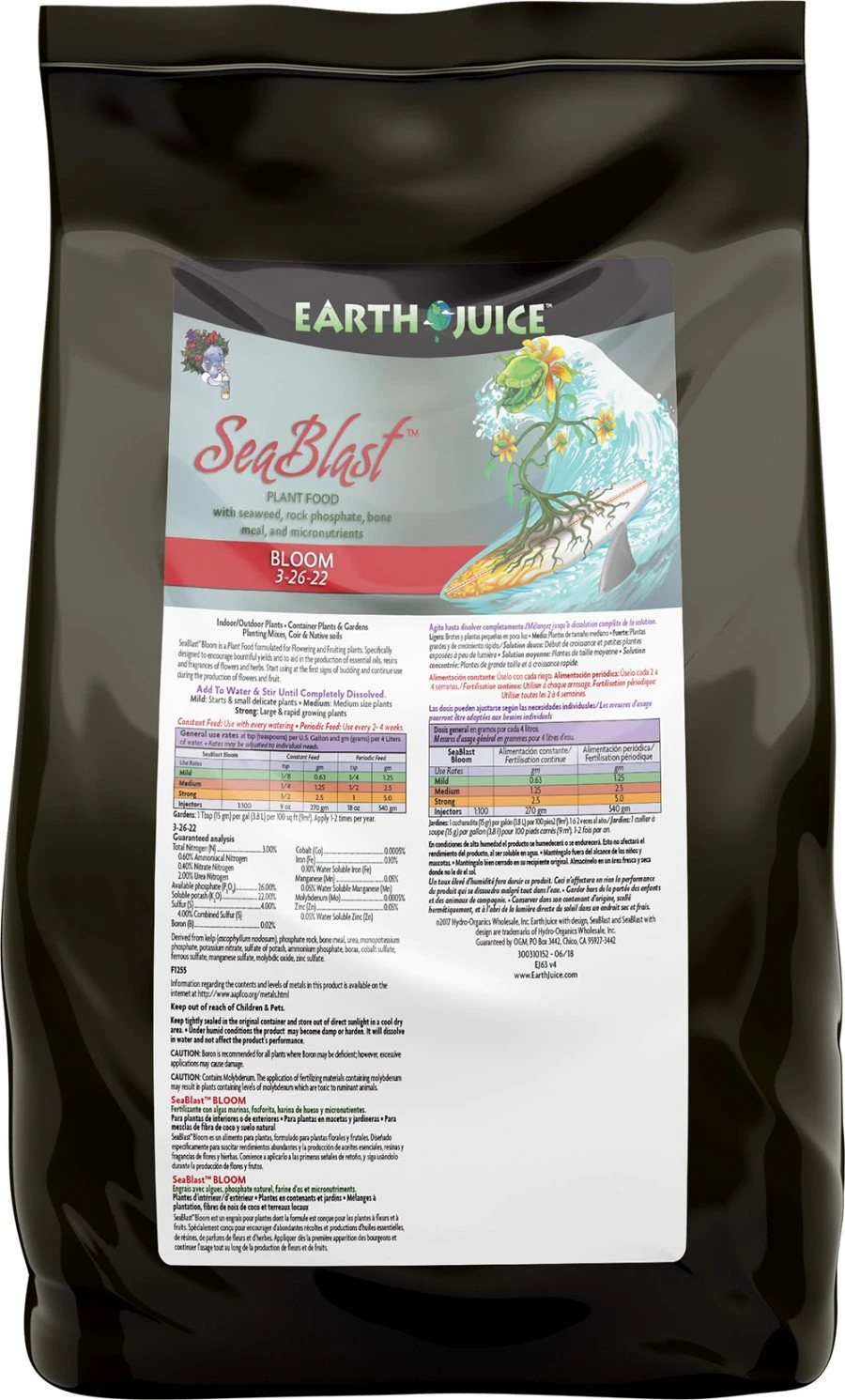 Earth Juice Seablast Bloom 3-26-22 Rock Phosphate 2 Lb 1 Earth Juice Seablast Bloom 3-26-22 Rock Phosphate 2 Lb