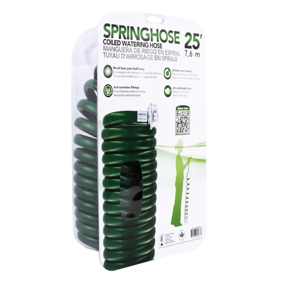 Plastair Springhose 3/8in Coiled Watering Hose Without Nozzle Green 25 Ft 1 Plastair Springhose 3/8in Coiled Watering Hose Without Nozzle Green 25 Ft