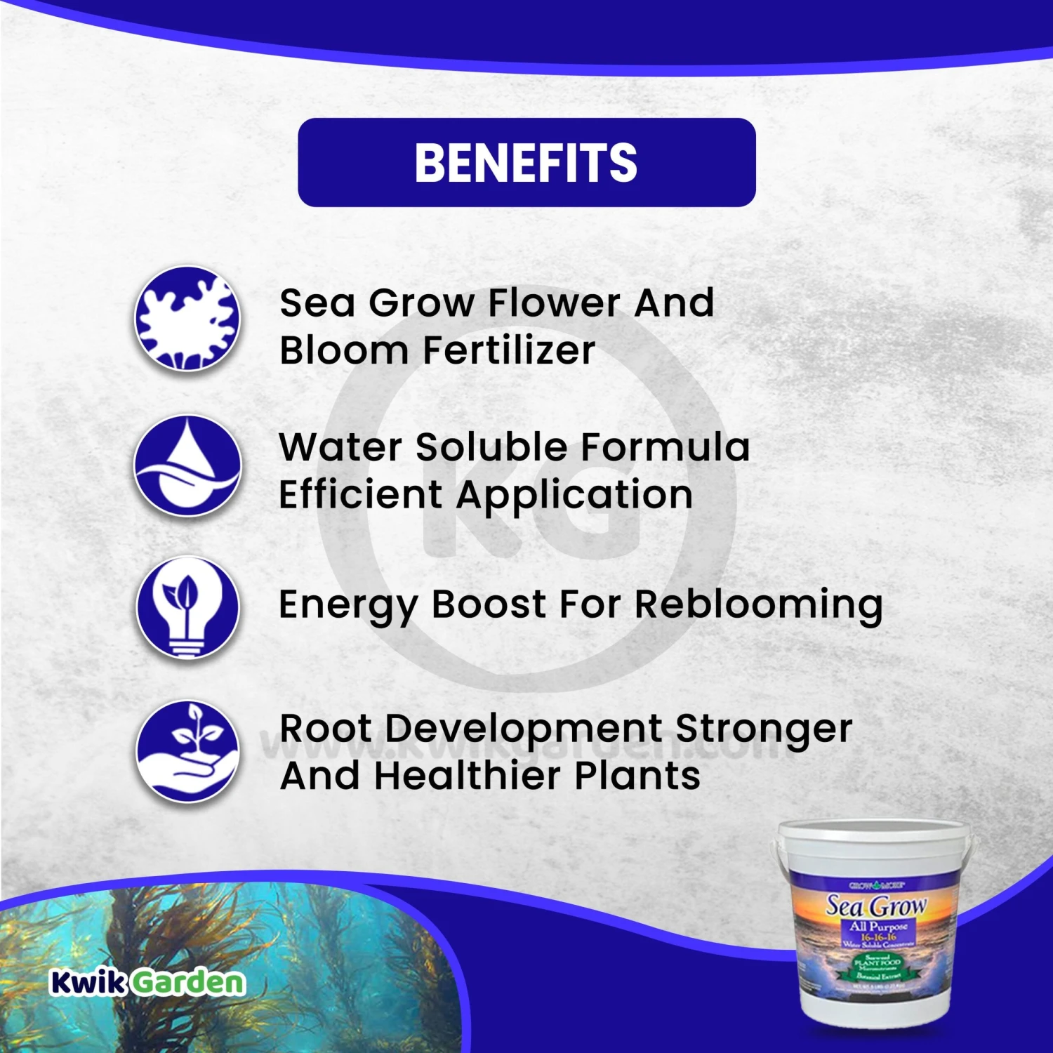 Grow More Sea Grow All Purpose Plant Food Water Soluble 16-16-16 ,25 Lb 3 Grow More Sea Grow All Purpose Plant Food Water Soluble 16-16-16 ,25 Lb - Image 3