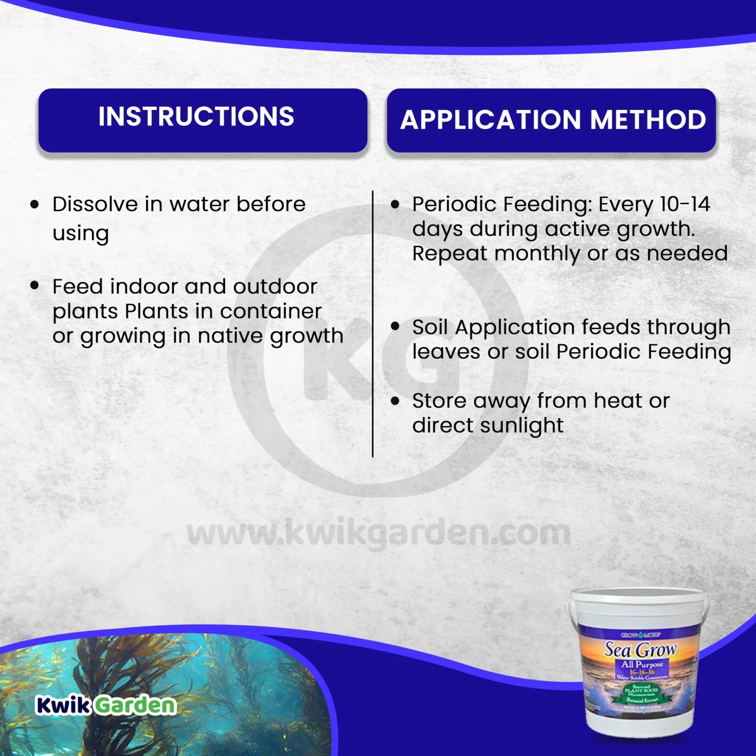 Grow More Sea Grow All Purpose Plant Food Water Soluble 16-16-16 ,25 Lb 4 Grow More Sea Grow All Purpose Plant Food Water Soluble 16-16-16 ,25 Lb - Image 4