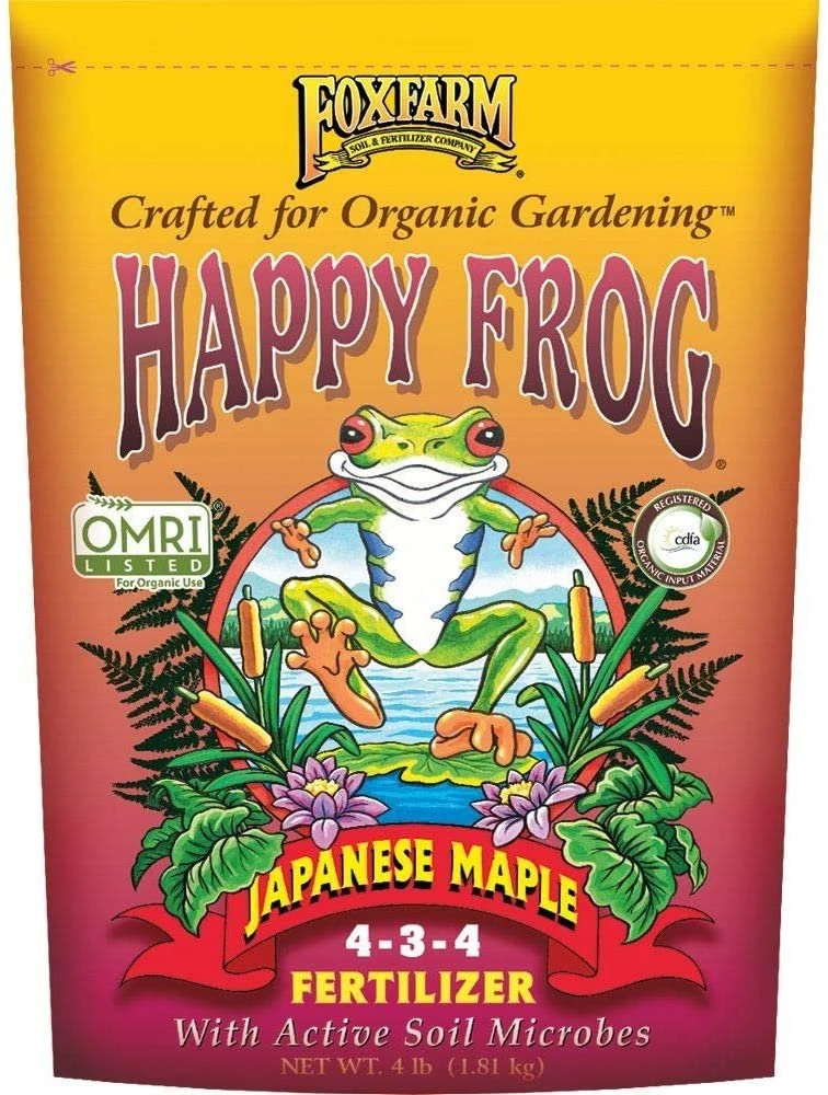 Foxfarm OMRI Happy Frog Japanese Maple Fertilizer 4-3-4 4lb 1 Foxfarm OMRI Happy Frog Japanese Maple Fertilizer 4-3-4 4lb
