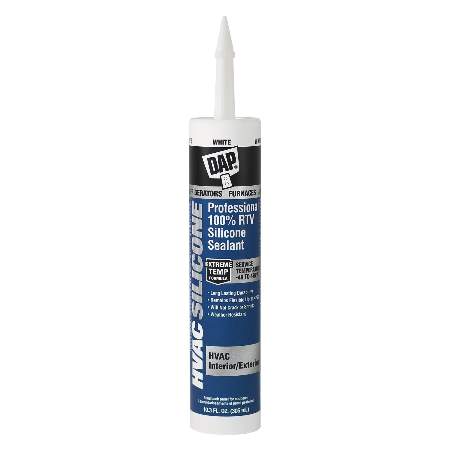 DAP HVAC Silicone Clear 100% RTV Silicone HVAC Sealant 10.3 Oz 1 DAP HVAC Silicone Clear 100% RTV Silicone HVAC Sealant 10.3 Oz