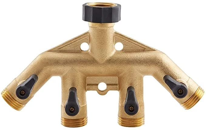 Gilmour Pro Full Flow Brass Quad Shut-Off Valve 1 Gilmour Pro Full Flow Brass Quad Shut-Off Valve