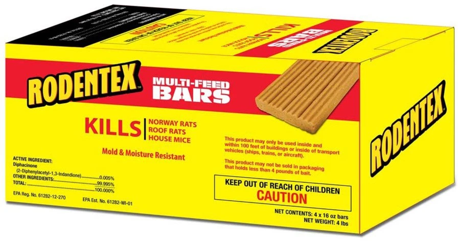 Rodentex Multi-feed Bars Kills Rats & Mice 16 Oz 1 Rodentex Multi-feed Bars Kills Rats & Mice 16 Oz