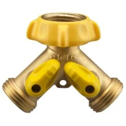Nelson Brass Dual Shut-Off Valve With Swivel Connect