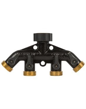 Gilmour Heavy Duty Brass Quad Shut-Off Valve 1 Gilmour Heavy Duty Brass Quad Shut-Off Valve