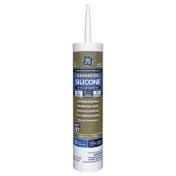 GE Advanced White Silicone 2 Window And Door Caulk Sealant 10.1 Oz