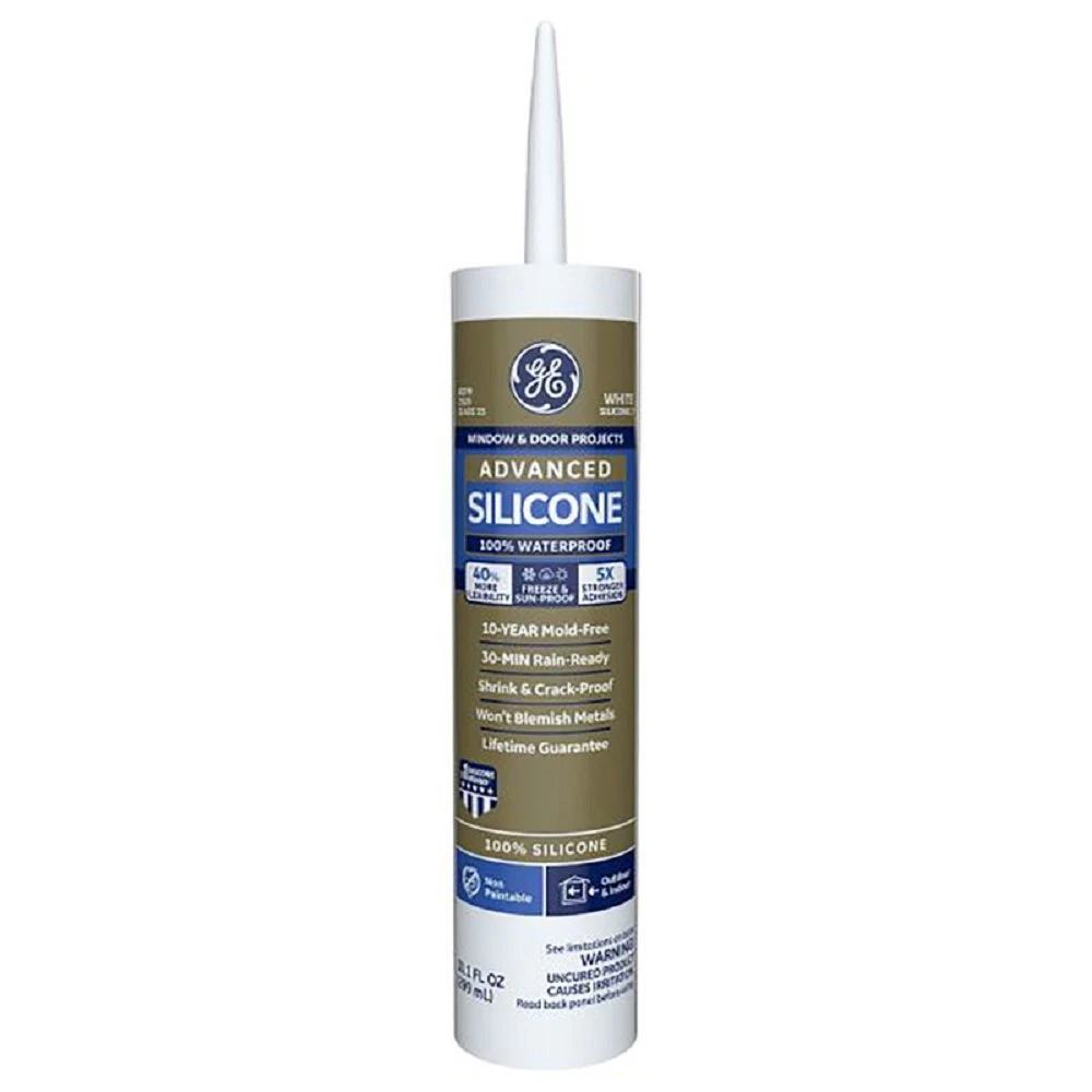 GE Advanced White Silicone 2 Window And Door Caulk Sealant 10.1 Oz 1 GE Advanced White Silicone 2 Window And Door Caulk Sealant 10.1 Oz