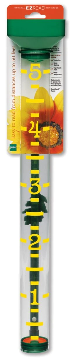 E-z Read Rain Gauge Green Jumbo 21 In