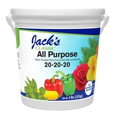 Jack's Classic All Purpose Plant Food 20-20-20, 4 Lb 1 Jack's Classic All Purpose Plant Food 20-20-20, 4 Lb